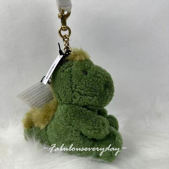 Coach Little Rexy Bag Charm in Shearling/Brass/Multi CCR22 NWT - Picture 4 of 7